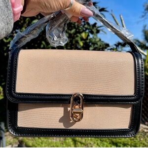 jules kae mia bag Beige and Black Women's Handbag